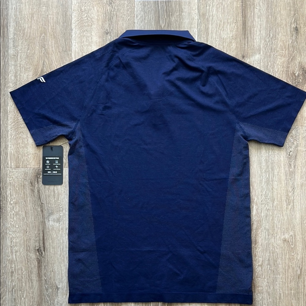 Men's Fabletics Navy Blue Polo Shirt - Picture 5 of 6